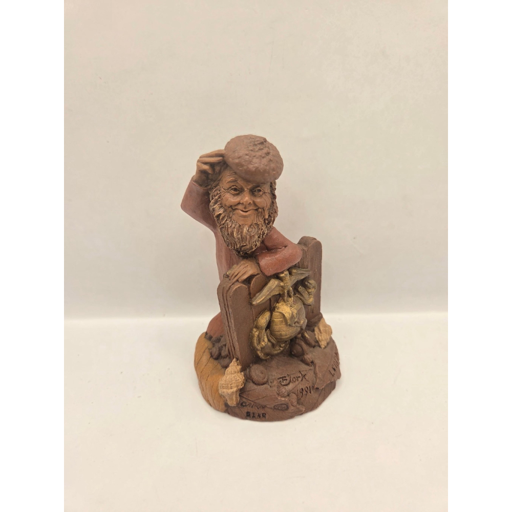 Vintage 1991 Tom Clark "Leatherneck" Gnome Carin Studios- Marine Corps